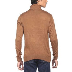 Casual Seasonal Wear Rib Knit Fabric Mock <b>Neck</b> Full Sleeve Pullover for <b>Men</b> <b>Turtle</b> <b>Neck</b> Shirt - Product Image 2