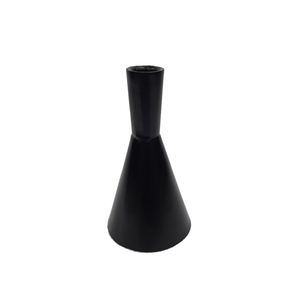 Portavelas decorativo de hierro negro mate para el hogar, portavelas cónico de tamaño pequeño para decoración para el hogar y la sala de estar, hecho a mano - Product Image 3