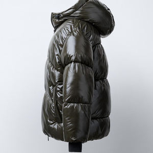 Chaqueta Acolchada con Capucha para Niños, Diseño Informal para Invierno, Abrigada, Brillante, con Cierre de Cremallera, Cómoda - Product Image 2