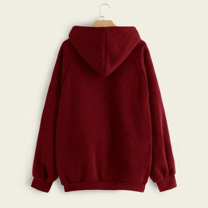 Sudaderas con capucha 100% algodón de manga larga de talla grande Tops mujeres sudaderas con capucha para chicas adolescentes sudadera Lisa pulóver ropa Casual sudaderas decentes - Product Image 3