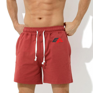Pantalones cortos de playa transpirables de algodón 100% para hombre, traje de baño de entrenamiento, pantalones cortos de secado rápido para hombre, pantalones cortos atléticos para hombre - Product Image 1