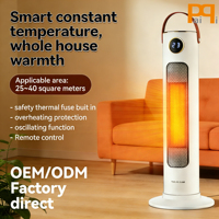 Chauffage Électrique Commercial PTC, Chauffage par Ventilateur Tour, Télécommandé, Fusible Thermique, Minuteur 8H, Affichage LED, Nouveau Design, Grande Puissance 2000W