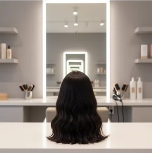 Perruque brésilienne en cheveux humains en vrac à prix avantageux, avec ondulations naturelles/décontractées, style noir, extension à tisser, pointes à simple tirage - HAIR4WIG - Product Image 1