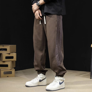 Conception de logo personnalisé OEM pantalons décontractés légers de grande taille pour hommes et jeunes printemps automne pantalons de sport coniques amples - Product Image 5