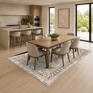 <b>RUGS</b> DEPOT LXDP-0301 Wholesale Terracotta Gold Vintage Oriental Digital Printed Machine Washable Chenille Area <b>Rug</b> <b>Non</b> <b>Slip</b> - Product Image 4