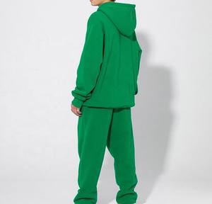 Sweat-shirt à capuche et pantalon de survêtement baggy zippés personnalisés du fabricant Ensemble de survêtement deux pièces imprimé DTG Survêtements vintage délavés à l'acide pour hommes - Product Image 3