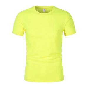 100% T-shirt uni en coton biologique pour hommes T-shirts en gros respirants de qualité supérieure T-shirts à col rond de haute qualité - Product Image 1