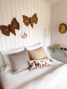 Flair rustique beau jonc de mer tissé décoratif dauphin mur fait à la main Art mural naturel pour salon décor à la maison - Product Image 4