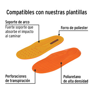 รองเท้าเซฟตี้สีน้ำตาลคู่, #27, หมวก Polyamide Toe, pretul - Product Image 2