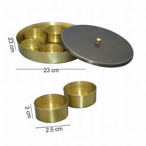 Caja de utilidad de especias de latón de siete compartimentos más vendida, contenedor Masala de Metal puro del fabricante indio para uso en la cocina - Product Image 4