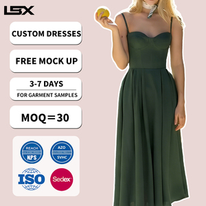 <span class=keywords><strong>Vestido</strong></span> de Verano de Lujo Personalizado para Mujer, Elegante <span class=keywords><strong>Vestido</strong></span> Midi de Satén para Fiesta o Noche - Product Image 1