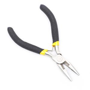 Pince à extensions de cheveux en acier inoxydable avec poignée en silicone noir HERMANN MEDITECH HM-HP-1004, outil professionnel, micro-anneau - Product Image 3