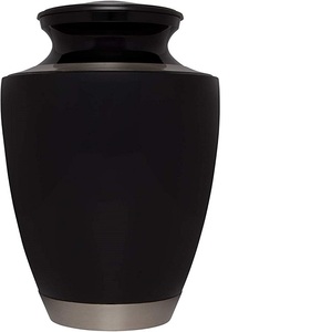 MS INC – urnes de crémation en métal noir, pour hommes et femmes adultes, cendres, grandes urnes d'enterrement pour cendres humaines - Product Image 1