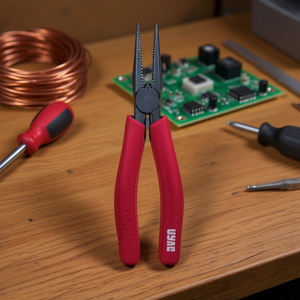 Pince à bec long demi-ronde Usag avec mâchoires droites coniques - Product Image 3