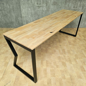 Mconcept HBMC032 Computer <b>Desk</b> 200x60cm Rubberwood with Iron Legs - Product Image 6
