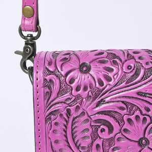 High Quality Leather <b>Sling</b> <b>Bag</b> New Arrival Best Seller Western Tooled Phone <b>Bag</b> Tassel Zipper for Autumn Wholesale Price - Product Image 4
