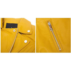 แจ็กเก็ตหนังแท้สำหรับผู้หญิงระบายอากาศได้ดีกันน้ำกันลมกำหนดสี/ขนาดได้ - Product Image 4