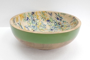 Attractive Design <b>Wooden</b> and Meena Work Kitchenware <b>Bowl</b> Deluxe Quality Round Shape Solid Wood Home & Hotel Dinnerware <b>Bowl</b> - Product Image 2