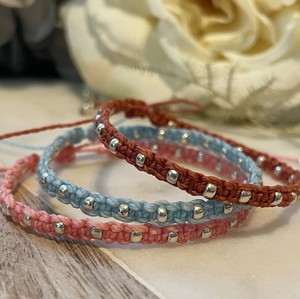 Waterproof Beaded <b>Bracelets</b>, Surfer <b>Anklet</b>, Macrame <b>Bracelet</b>, Wax Cord <b>Bracelet</b>, Knotted Bead <b>Bracelet</b> - Product Image 1