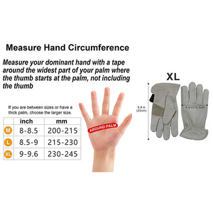 Gants de travail en cuir 2025 en cuir de vachette pour le travail, gants de conducteur en cuir de daim véritable de qualité A avec logo personnalisé pour hommes et femmes - Product Image 6