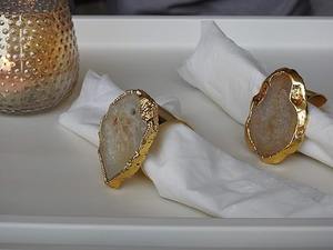 Ensemble de 4 anneaux de serviette en métal hexagonal doré moderne, porte-serviettes en laiton pour mariage, hôtel, restaurant, décoration de table, vente en gros pour fête - Product Image 5