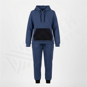 Professional Winter Women's Hooded Tracksuit <b>Set</b> Gym High Quality 100% Cotton Contrast Hoodies <b>Sweatpants</b> <b>Sets</b> Athletic - Product Image 1