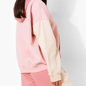 Ensemble de survêtement d'hiver imprimé respirant personnalisé femmes 100% coton lourd bloc de couleur col rond survêtement fermeture sportive - Product Image 5