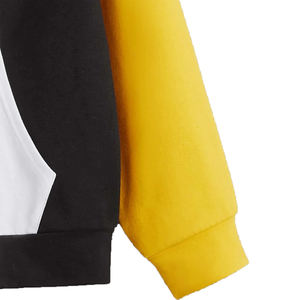 Sudadera con capucha para hombre con hombros caídos, bolsillo de bloque de Color, logotipo personalizado bordado, de felpa francesa, de gran tamaño, 100% algodón, impermeable, transpirable - Product Image 3