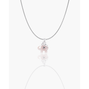 Mini Rhodium Plated <b>Elephant</b> Pendant Perfect <b>Gift</b> - Product Image 2