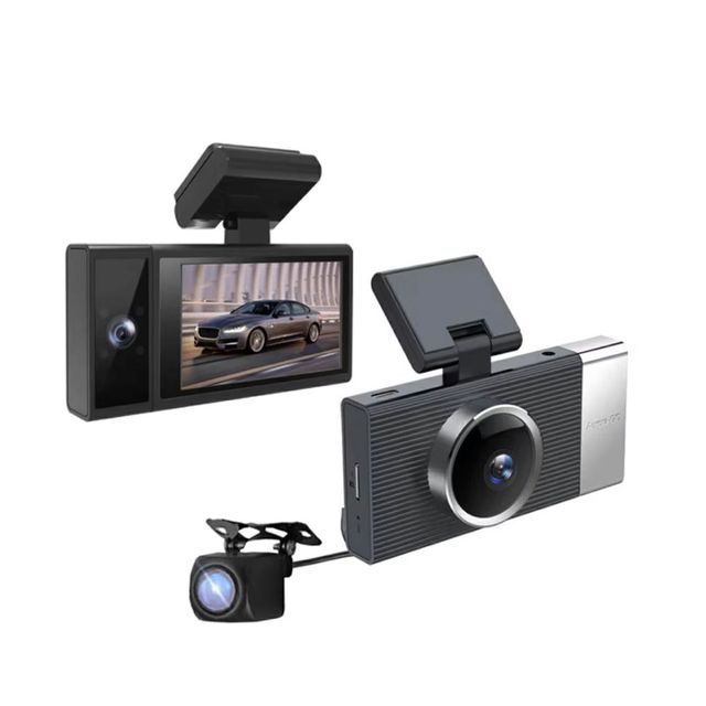 Ai Dash Cam 4K Video Recorder with Dual Lens 3 Cameras Loop Recording ADAS Night Vision 170 Wide Angle