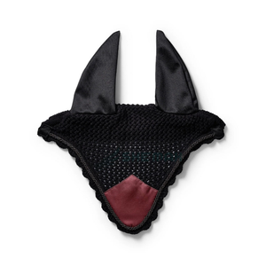 Bonnet d'oreille de cheval doux et léger voile de mouche au crochet respirant lavable fabrication pakistanaise accessoire équestre durable - Product Image 1