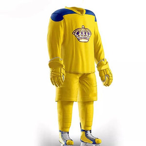 Uniformes professionnels de hockey sur glace de haute qualité avec logo personnalisé maillot de hockey sur glace sergé pour équipe d'adultes - Product Image 2