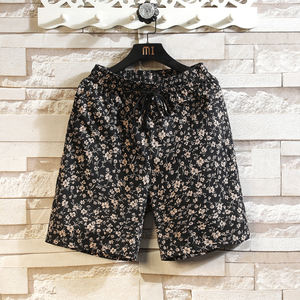 Pantalones cortos de algodón con estampado de playa y cordón de verano para hombre - Product Image 5