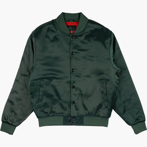Chaqueta Varsity de Satén para Hombre, Manga Larga, con Capucha y Cuello Alto, para Invierno, Tela de Lona de Secado Rápido, para Entrenamiento Deportivo 2025 - Product Image 3