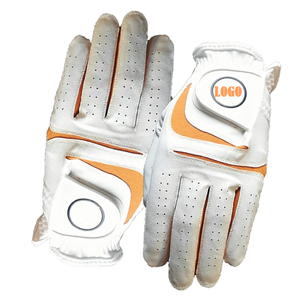 Guantes de golf de cuero Cabretta con logotipo personalizado de alta calidad, cuero genuino transpirable para mano izquierda y derecha, precio para uso deportivo - Product Image 4