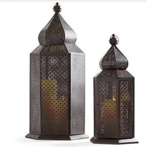 Linterna de Metal decorativa con acabado brillante, decoración de balcón de Hotel, vela colgante, linterna para vela de decoración de la mejor calidad - Product Image 5