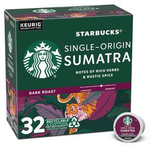 Capsules de café Starbucks K-Cup, café torréfié foncé, Sumatra, 100% Arabica, 1 boîte (32 capsules) - Product Image 4