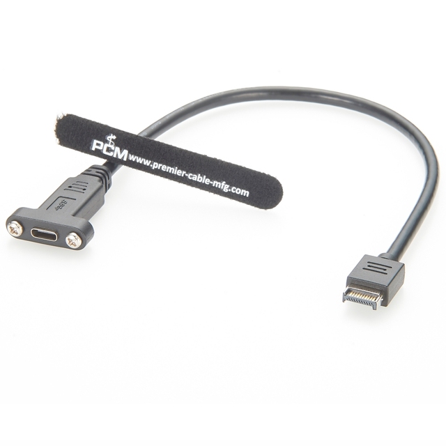 30mm USB 3.1 Front Panel Header Type-E to USB-C Type C USB 3.1 Female Connector Extension Wire Cable +Panel Mount Screw