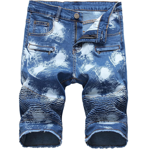 Shorts de Mezclilla para Hombre al por Mayor, de Alta Calidad, de Algodón Sólido Elástico, de Cintura Alta, Transpirables, Ecológicos y Ligeros - Product Image 1