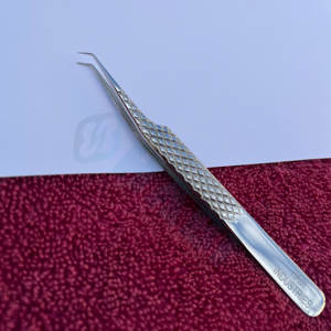 Pinzas para Pestañas Chrome HABI, Mayorista, Logotipo Personalizado, Punta Curva, Proveedores de Pinzas para Pestañas, Herramientas para Salones de Belleza, Exportadores de Pestañas - Product Image 1