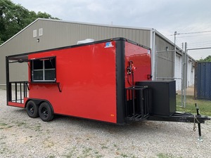 Camion de restauration rapide mobile personnalisé de 16 pieds, chariot de concession de pizza allemand, remorque, camion de nourriture mobile avec cuisine complète, charge utile de 1001 à 2000 kg - Product Image 2