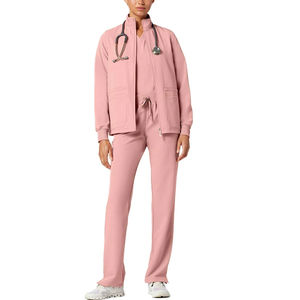 OEM Custom Medical Nurse Uniforms Scrubs Zip Jacket for Women Men Long Sleeve <b>Doctor</b> Hospital Uniform <b>Sets</b> Top Zipper Jackets - Product Image 3