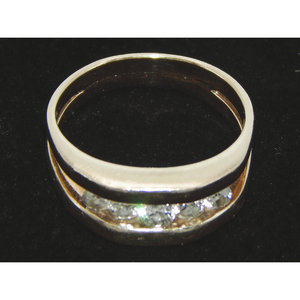 Bel anello da uomo in oro 14K con 5 diamanti stile stile Hip-Hop grappolo anello di alta gioielleria con impostazione invisibile - Product Image 2