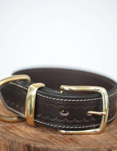 Collar para perro Rancher Deluxe, 32mm, marrón oscuro - Product Image 3