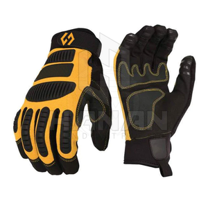Gants de travail mécanicien pour usage intensif-Paume en cuir souple, ajustement réglable pour des gants de travail confortables à bas prix - Product Image 4