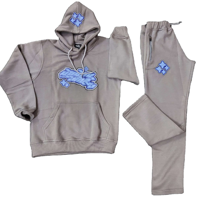 OEM Custom Tracksuit Men Sport Wear with Custom Printed Track Suit Hoodie Jogger Set for Man and Women