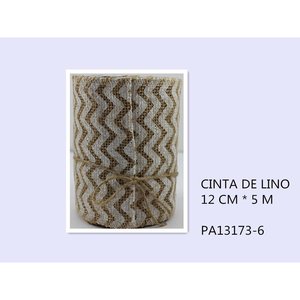 CEINTURE EN LIN 12CM * 5M 1u/c Rubans cadeaux de qualité supérieure - Product Image 1