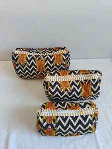 Set Of 3 Cotton Quilted Makeup <b>Bag</b> & Organizer Cotton <b>Toiletry</b> Case Travel <b>Bag</b> Tiger Print Makeup <b>Bag</b> <b>Toiletries</b> Organizer <b>Bag</b> - Product Image 5