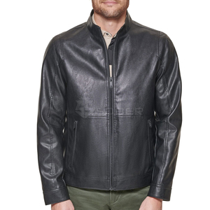 Veste en cuir pour hommes Automne hiver Veste en cuir pour hommes de meilleure qualité Veste en cuir véritable pour hommes - Product Image 3