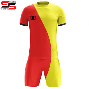 Conjuntos de uniformes de fútbol azules profesionales para niños Conjuntos de fútbol de jersey blanco naranja personalizados - Product Image 4